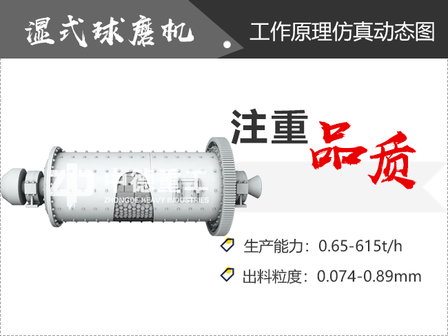 濕式球磨機產量大、不污染周圍環(huán)境，工作場所非常潔凈