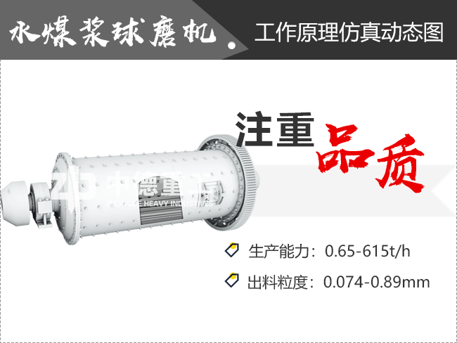 將煤、水、添加劑等按照一定比例送入水煤漿內(nèi)進行研磨，可得到混合均勻的成品水煤漿