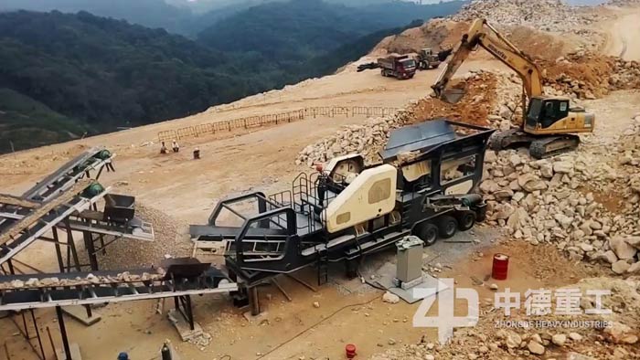 中德可移動破碎機(jī)加工現(xiàn)場